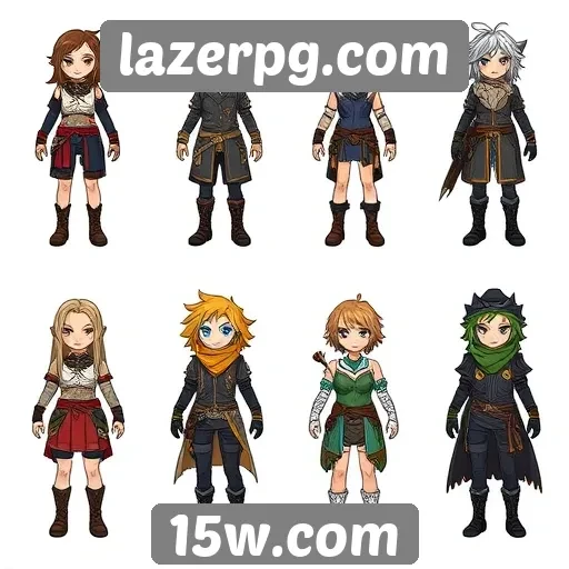 Os recursos de personalização de personagens no LazerPG